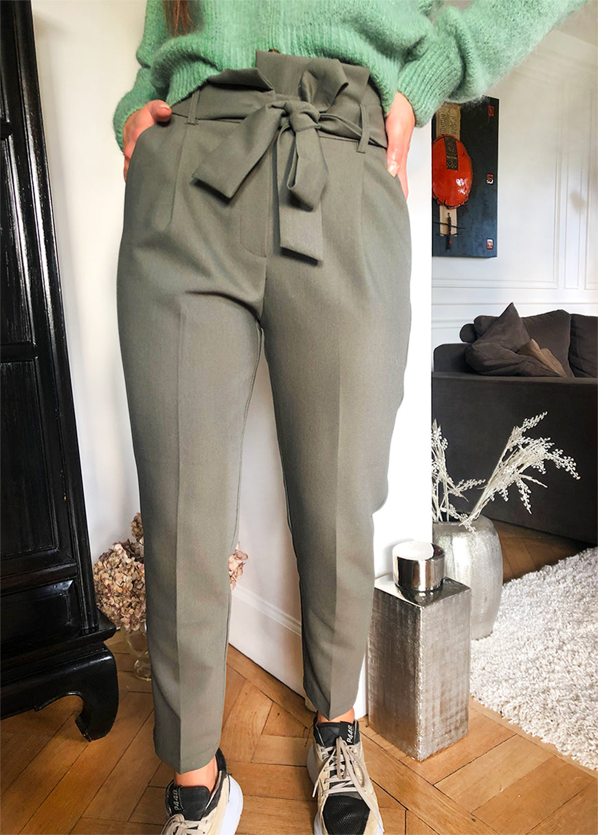 Pantalon Agathe Kaki