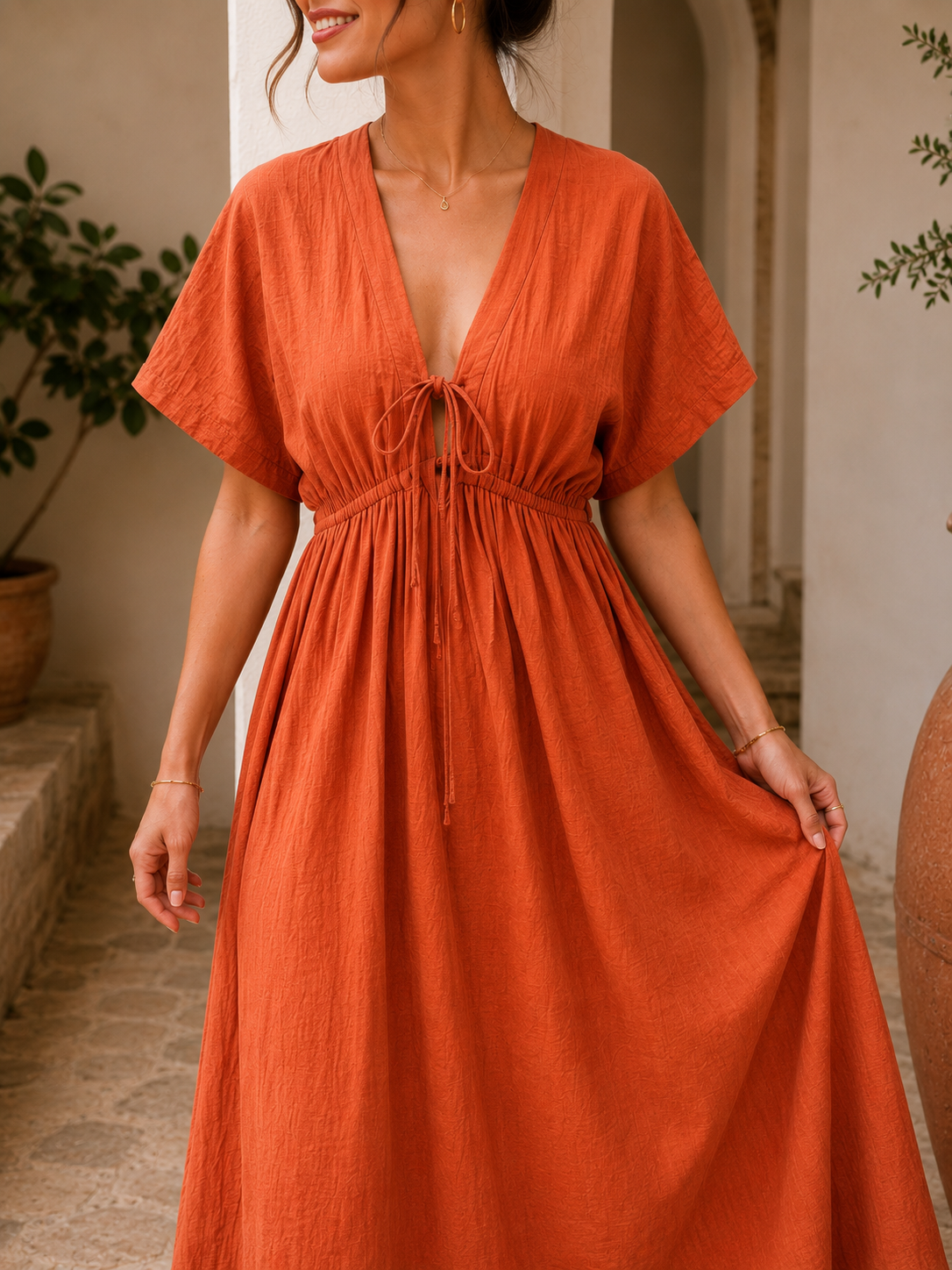 Robe Esmée Terracotta