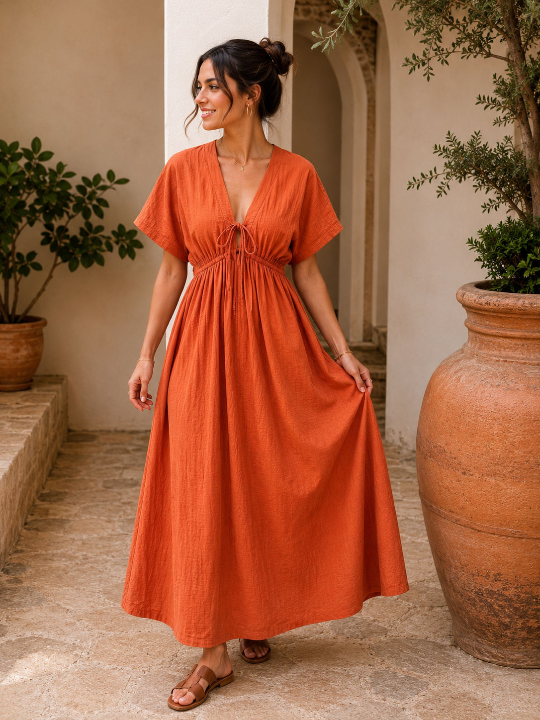Robe Esmée Terracotta