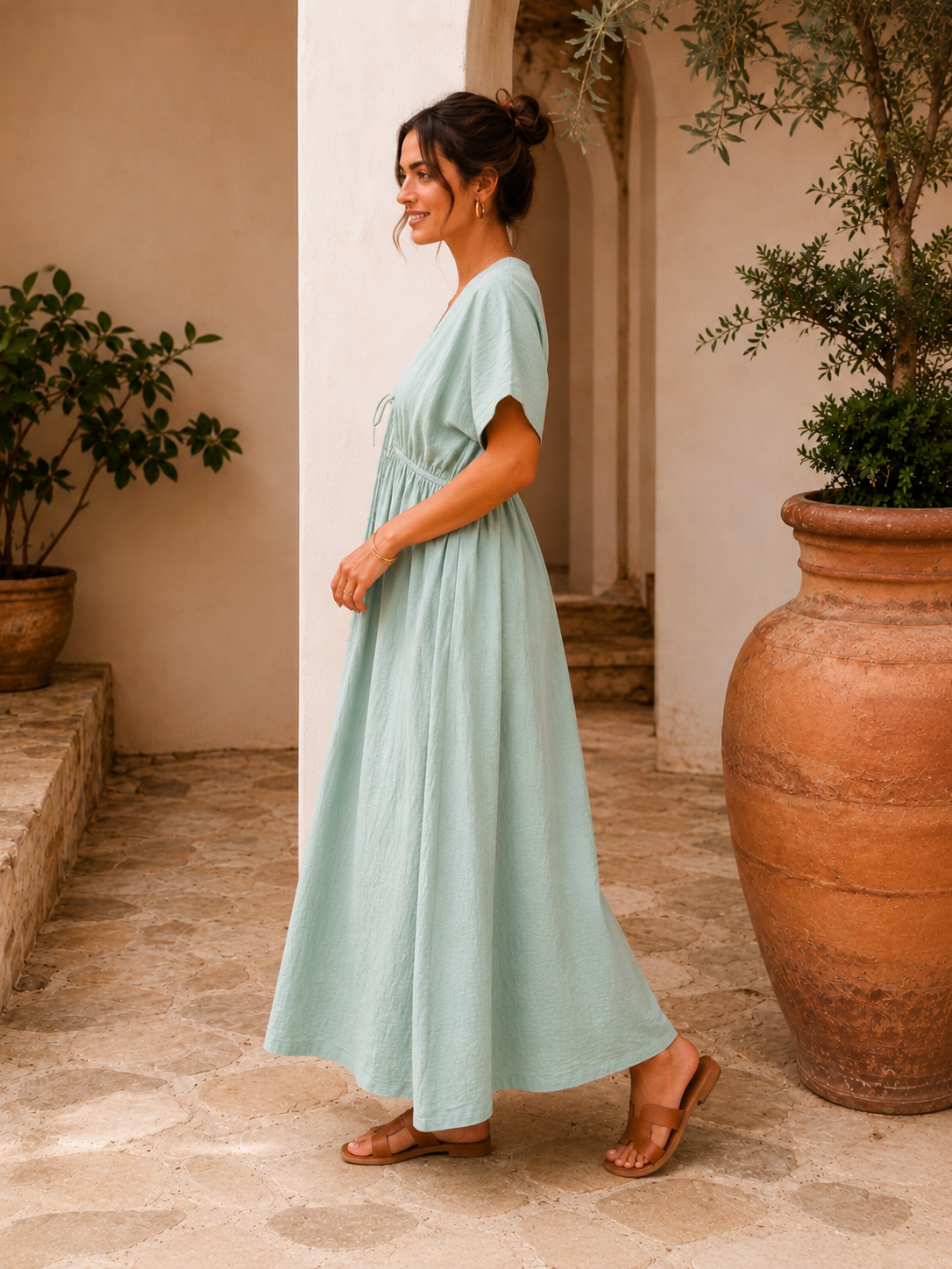 Robe Esmée Vert sauge