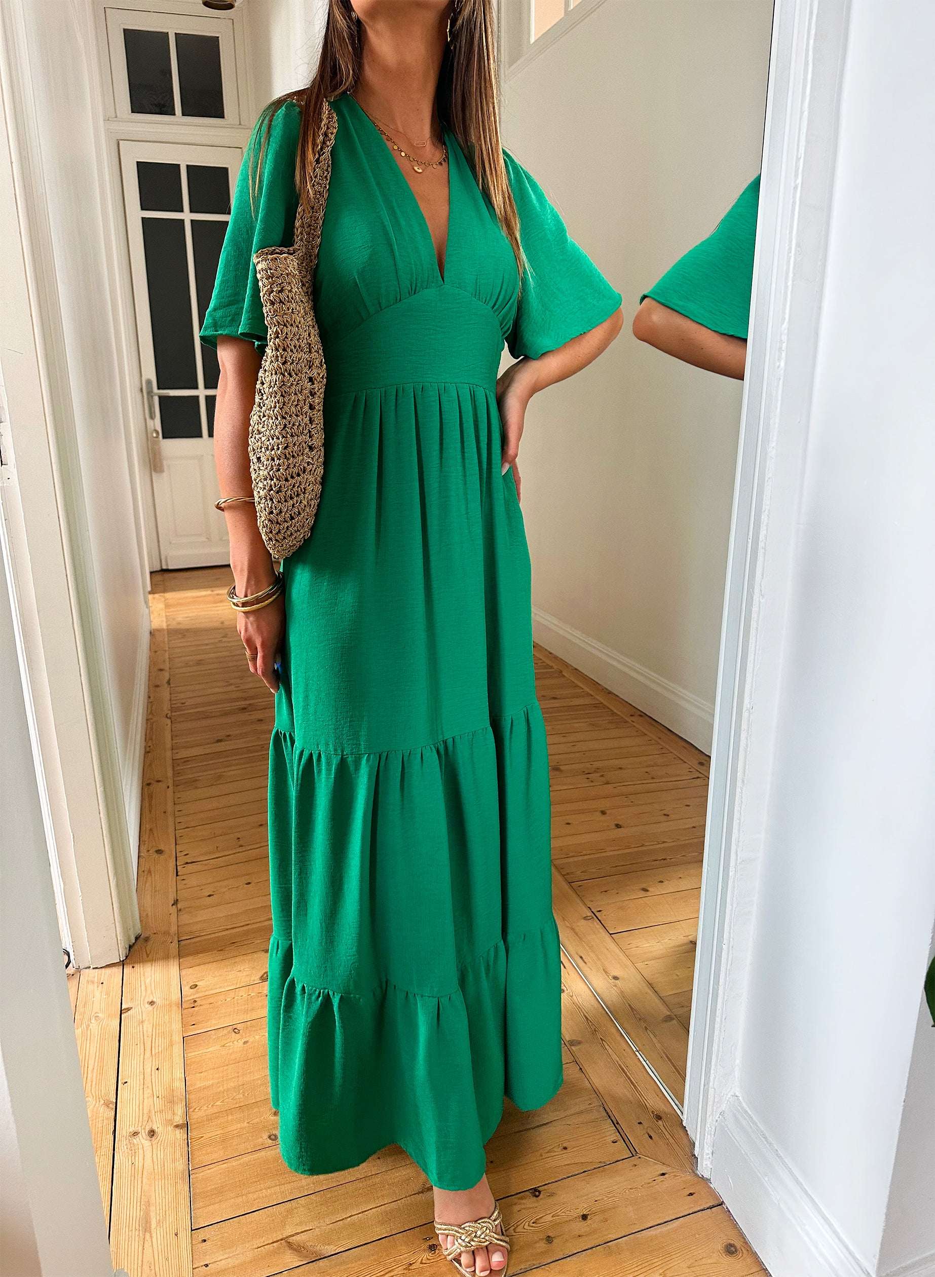 Robe Flora Vert
