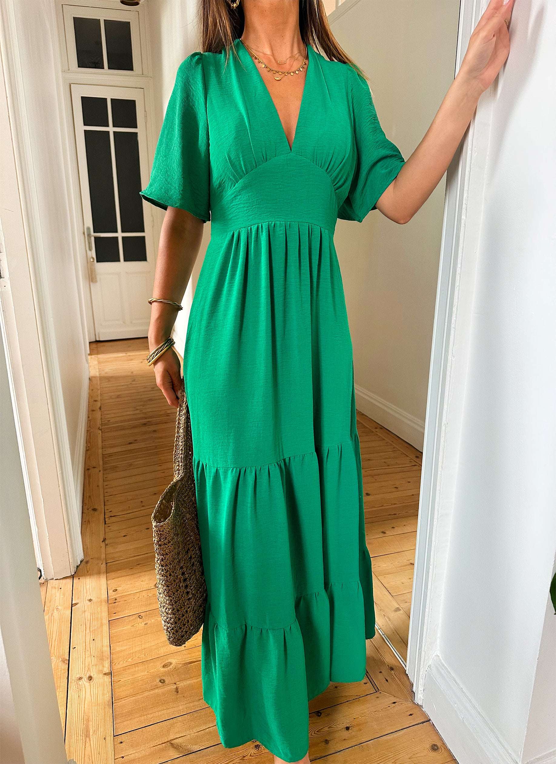 Robe Flora Vert
